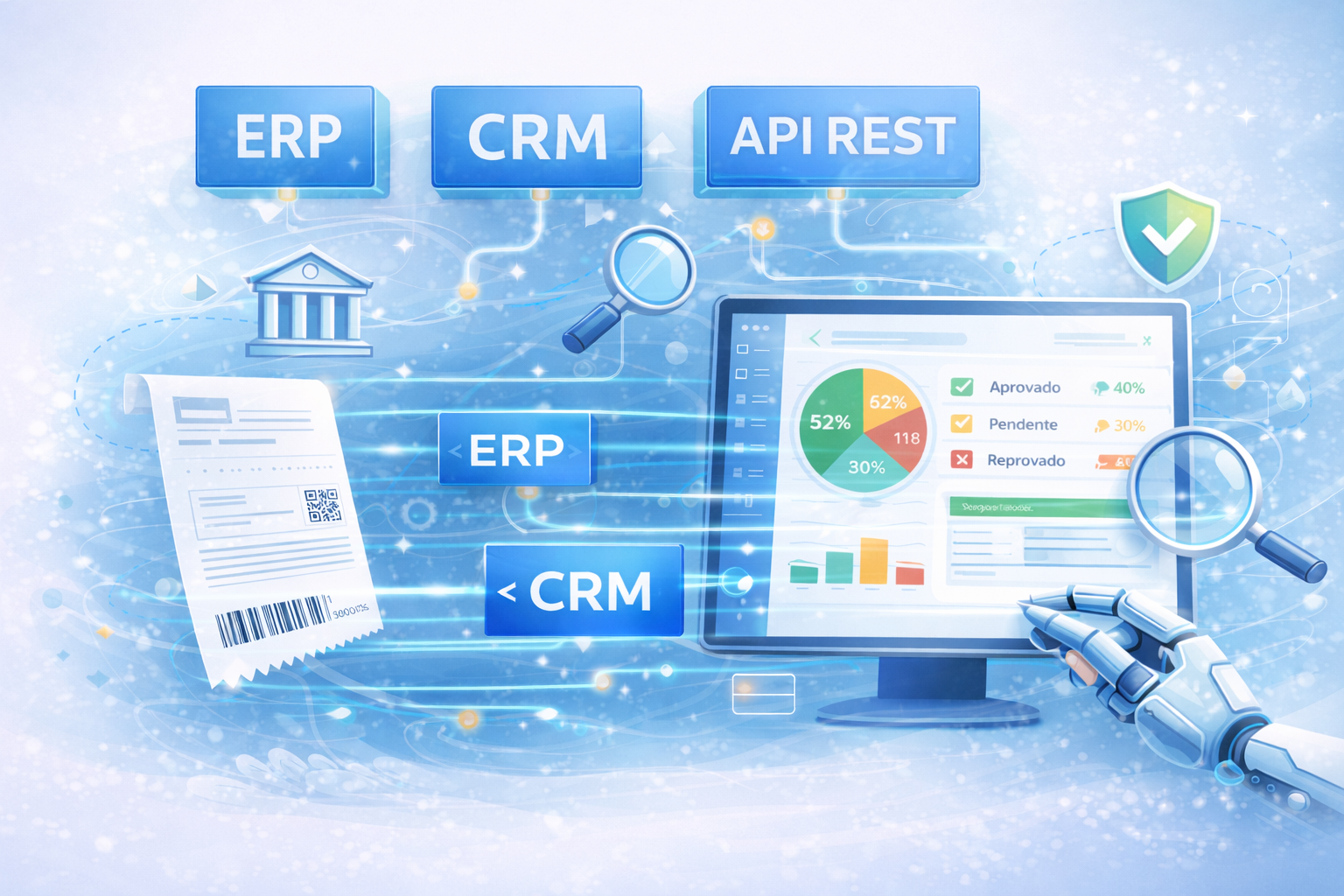 Integração bancária e conciliação automática