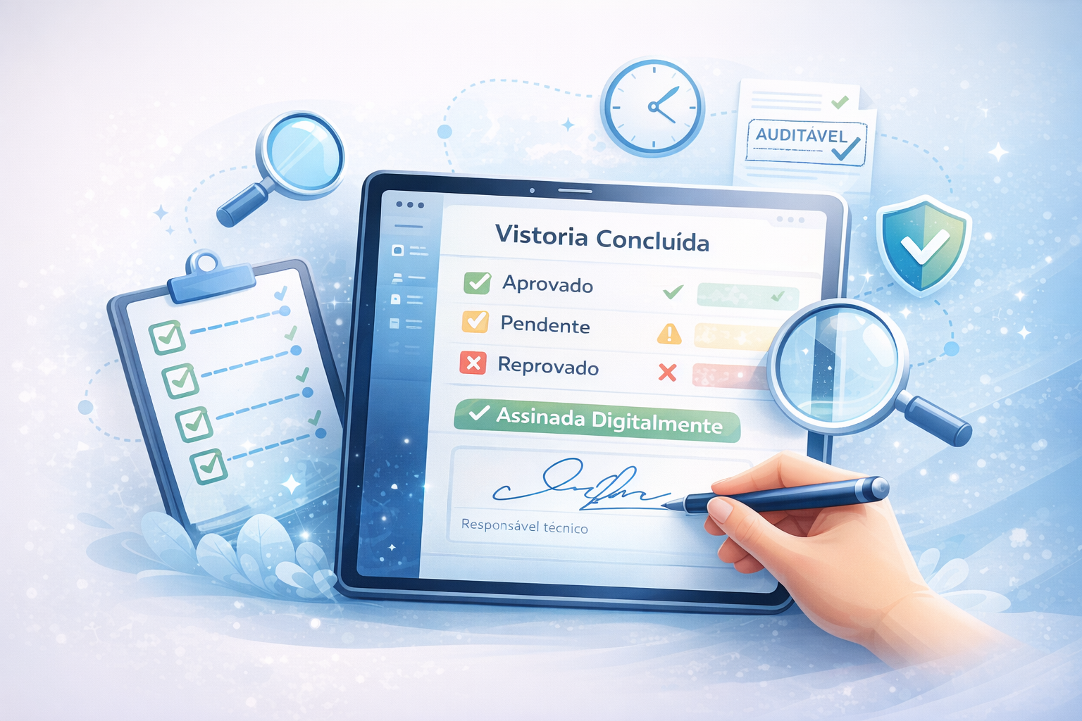 Vistoria Fácil Construtoras - aplicativo e painel web